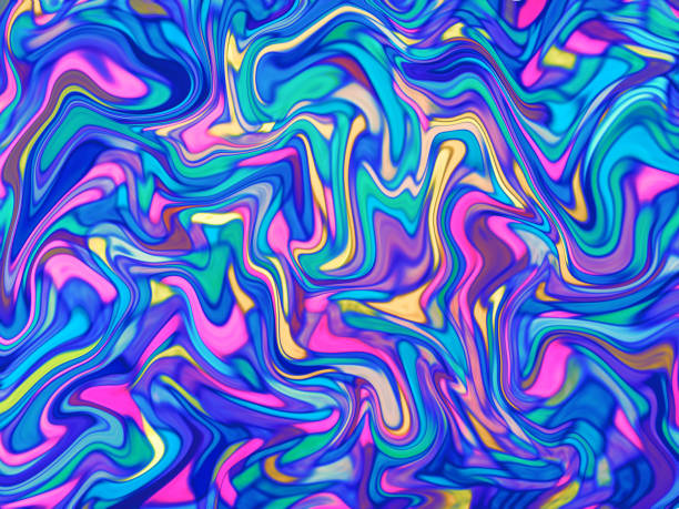 istock Bright neon color palette digital marbling. Marble abstract background. Colorful abstraction 835376698