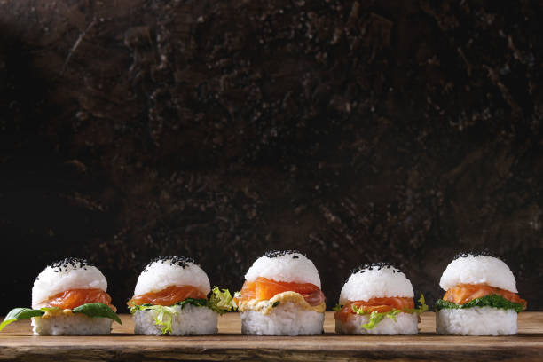istock Rice sushi burgers 835393808