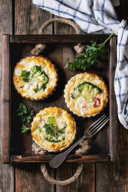 istock Baked quiche pie with greens 835394316