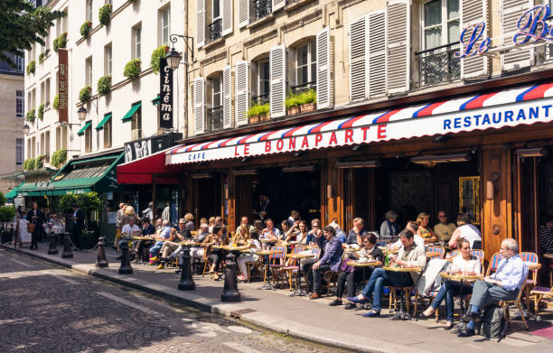 kawiarnia paryżańska - france restaurant cafe french culture zdjęcia i obrazy z banku zdjęć