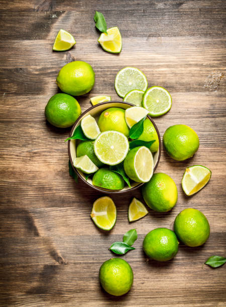 istock Ripe limes in a bowl. 835422912