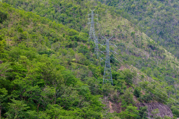 istock High voltage towers on the mountain 835430824