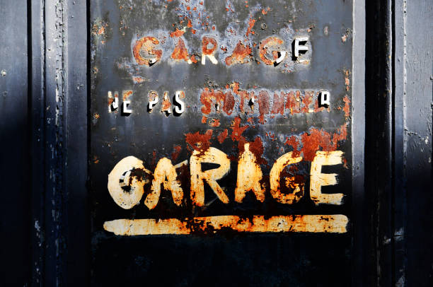 istock Sheet metal garage door 835431228