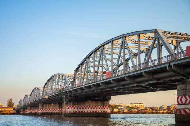 istock Old steel metal bridge 835436752