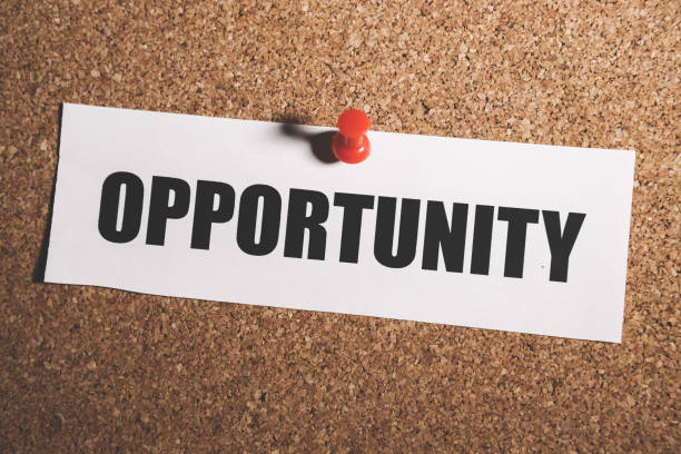 istock Opportunity single word on bulletin board 835442800
