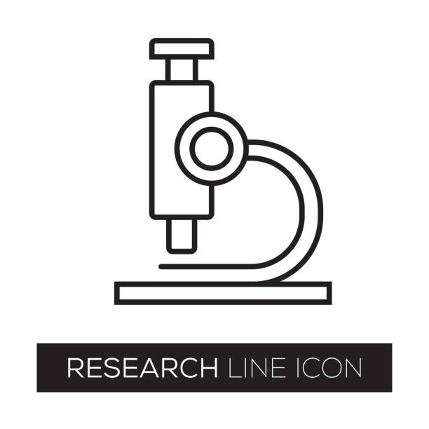illustrations, cliparts, dessins animés et icônes de recherche ligne icône - medical research medicine laboratory computer graphic