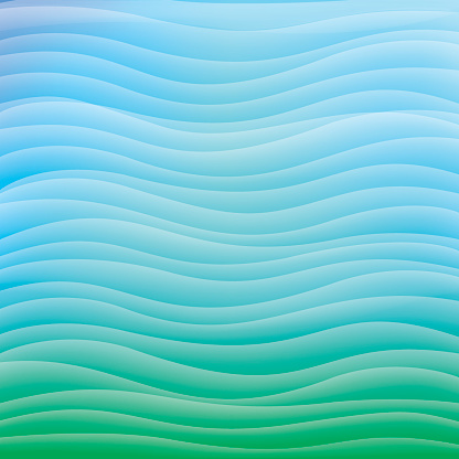 Square Wavy abstract background - Bright Green Color, Azure.