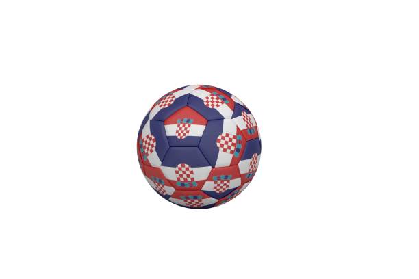 istock Football in croatia colours 835493586
