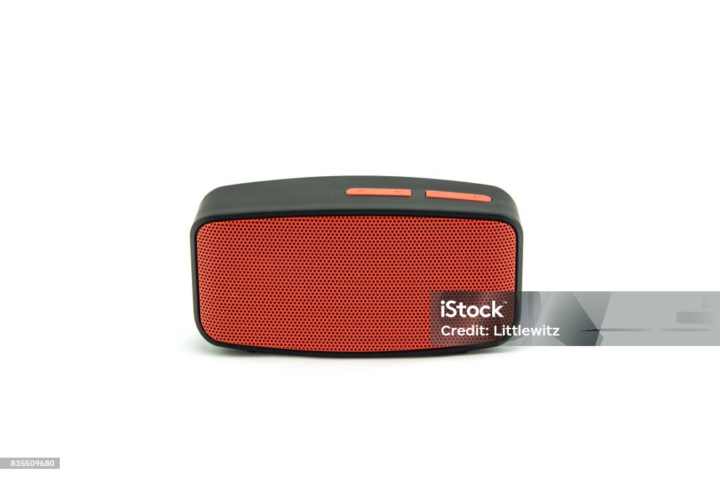 bluetooth speaker Bluetooth Speaker on white background. Bluetooth Stock Photo