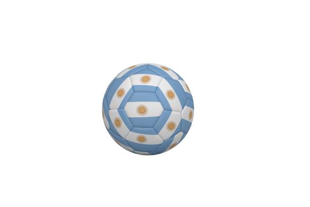 istock Football in argentinian colours 835519404