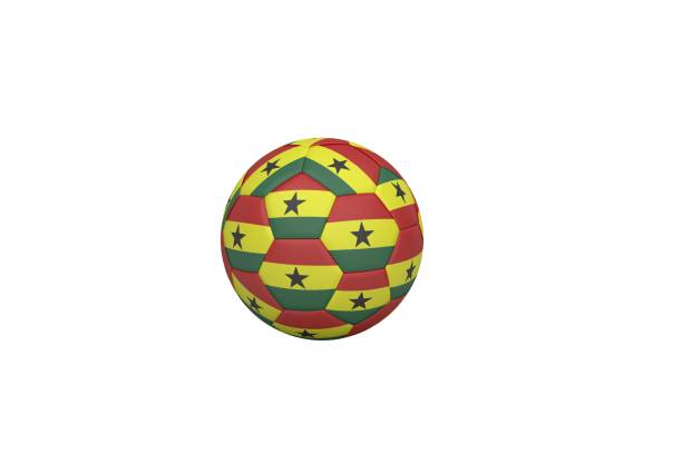 istock Football in ghana colours 835519440