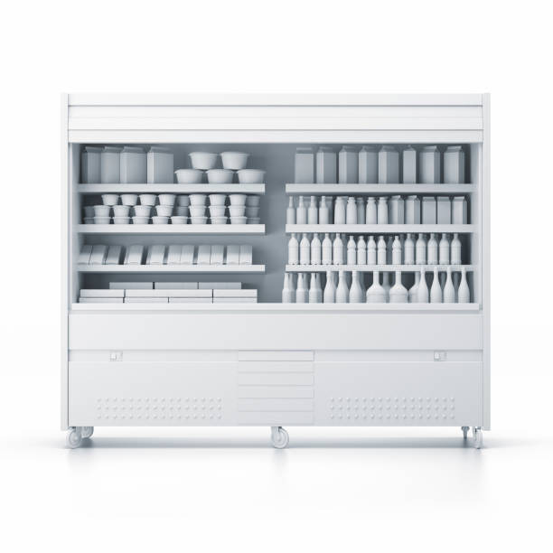 istock Blank supermarket products on shelves and pegboard 835519722