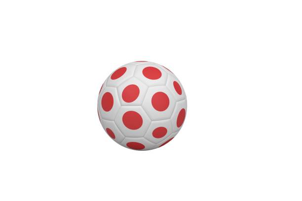 istock Football in japan colours 835525008
