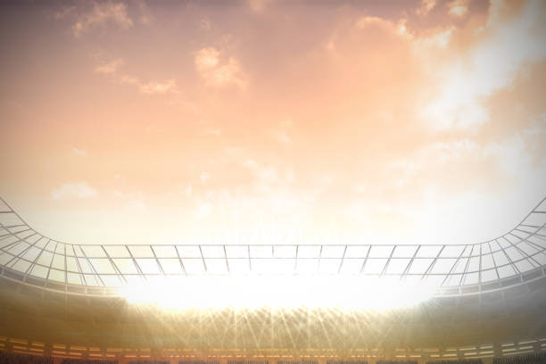 Cement walls of the wall of a pediment for outdoor sport with sky background with clouds.