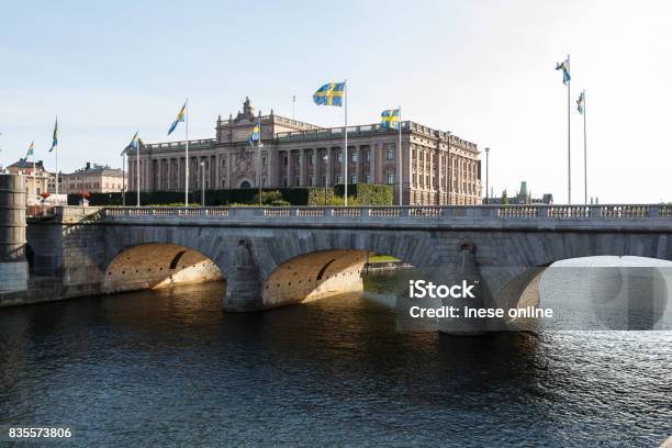 Sveriges Riksdag Parliament House In Stockholm Gamla Stan Sweden Stock Photo - Download Image Now