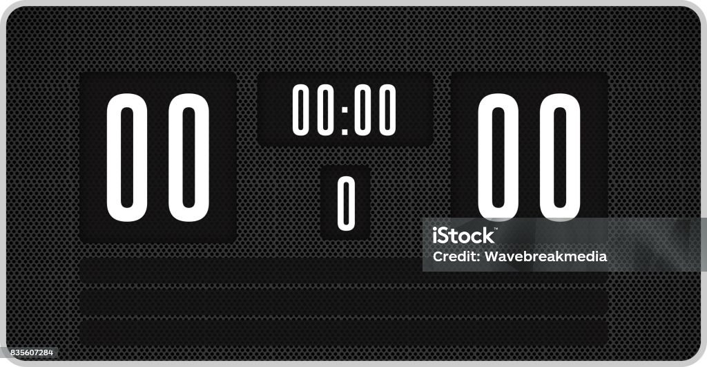 Black scoreboard with no score Digitally generated black scoreboard with no score Scoreboard Stock Photo