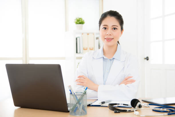 istock beautiful doctor working at medical office 835622106