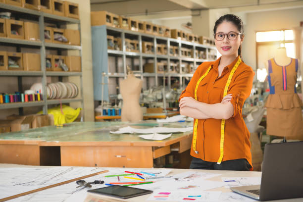 istock front view of successful fashion designer 835636026