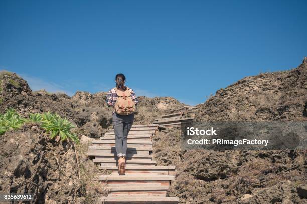 Hiker Traveler Adventurer Concept Stock Photo - Download Image Now - Footpath, Activity, Adult