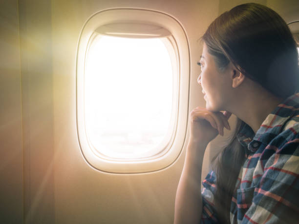 istock photo of sweet lady seriously view scenery 835640432