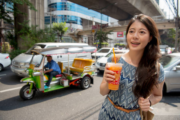 istock Lifestyle hipster asian woman drinking 835646542