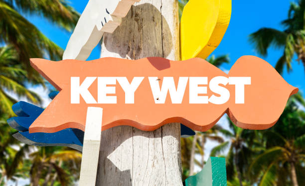 key west sign - key west imagens e fotografias de stock