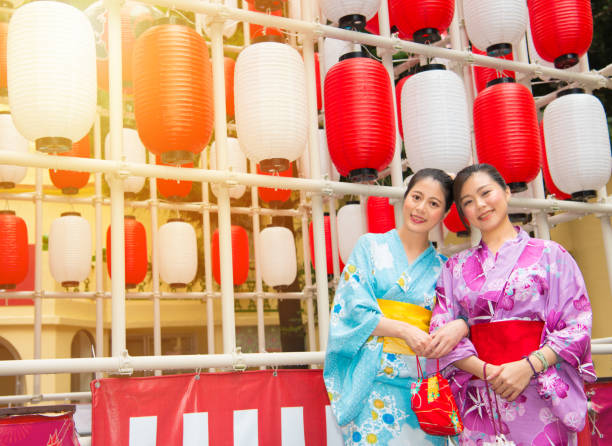 istock happy women wearing traditional kimono 835650658