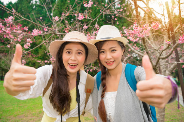 istock two stylish girls gesture hands thumb up 835650762