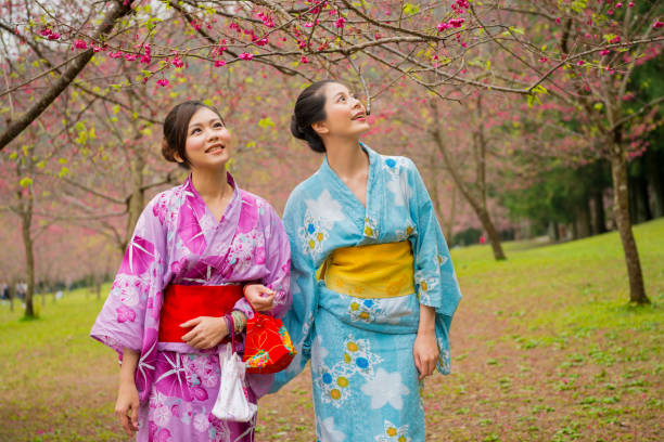 istock beautiful japanese female students wearing kimono 835651102