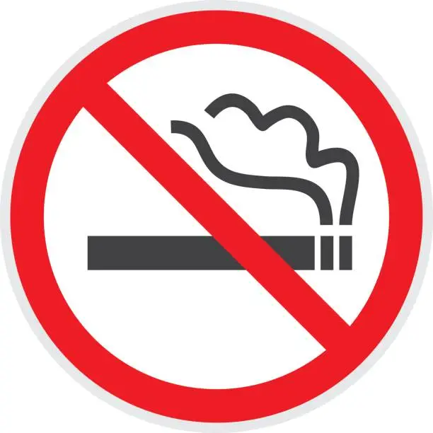 Vector illustration of No Smoking Sign