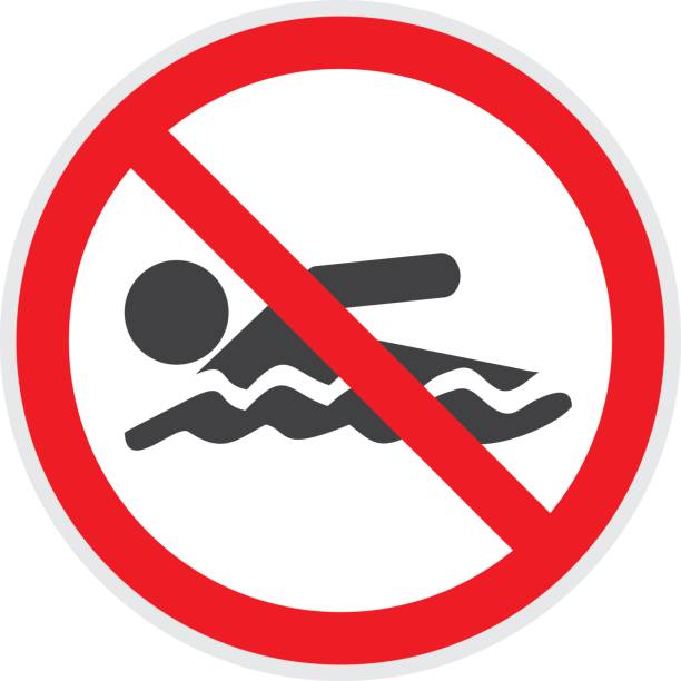 遊泳禁止標識  ベクターアートイラスト