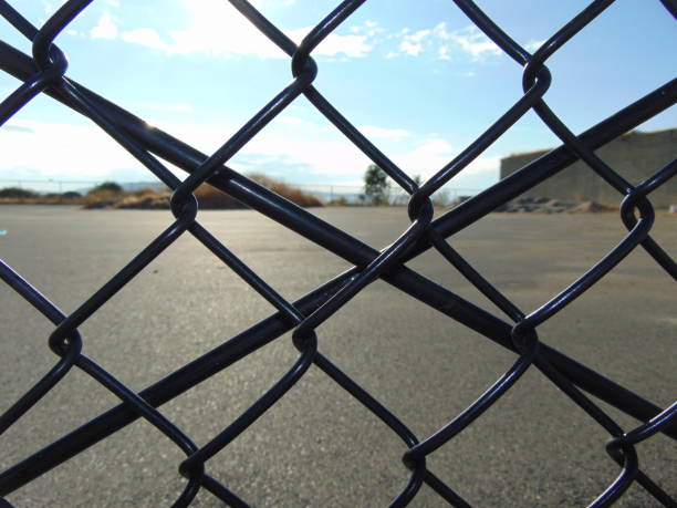 istock Detailed Chain Linked Fencing 835703060