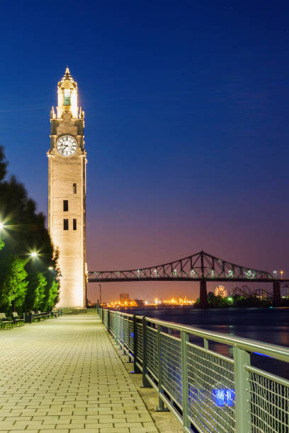 istock Montreal Clock Tower and Jacques Cartier Bridge 835705892