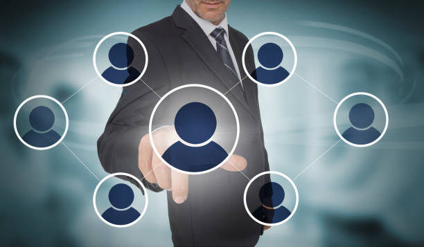 istock Businessman touching futuristic social media interface 835710858
