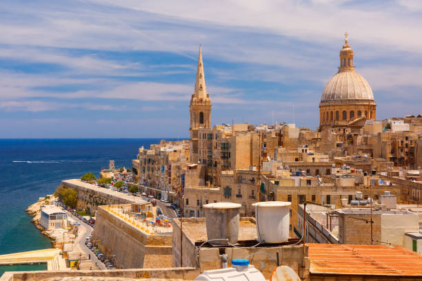 istock Domes and roofs of Valletta , Malta 835728292