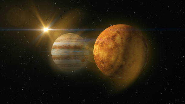 istock Venus and Jupiter Planet Conjunction 835729560