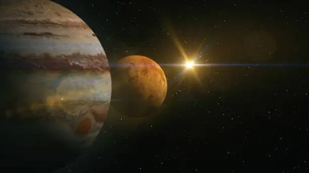 Photo of Venus and Jupiter Planet Conjunction