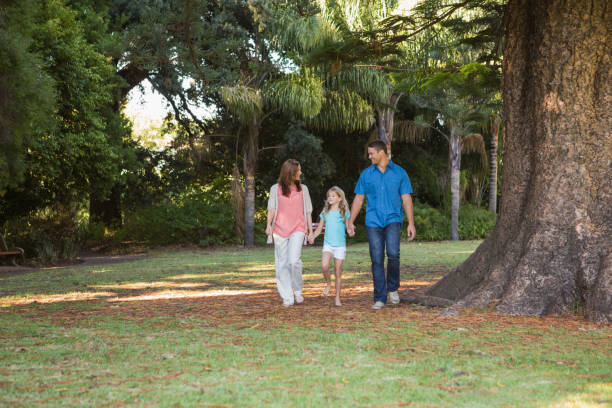 istock Family walking in a park 835735928