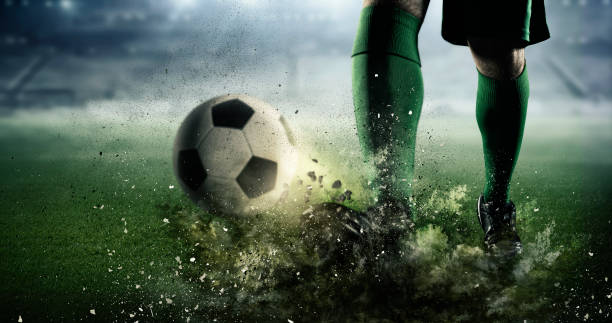 istock Soccer goal moment. Mixed media . Mixed media 835739694