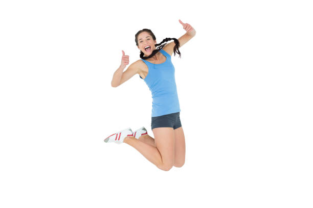 istock Active sporty woman gesturing thumbs up 835750938