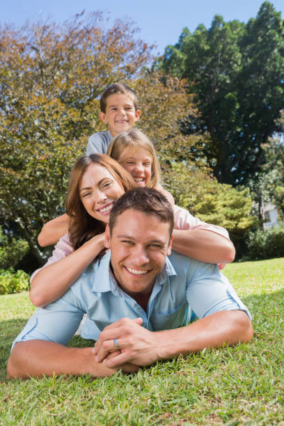 istock Family members lying on each other 835755000