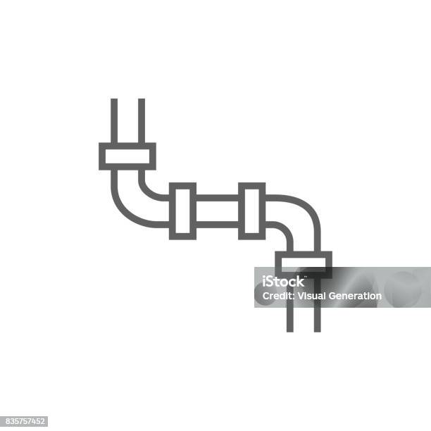 Water Pipeline Line Icon Stock Illustration - Download Image Now - Animal Behavior, Animals Mating, Boundary