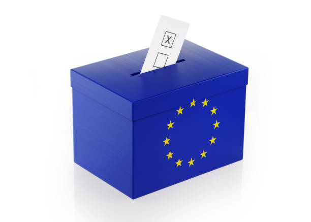 istock Ballot Box Textured with European Union Flag 835757784