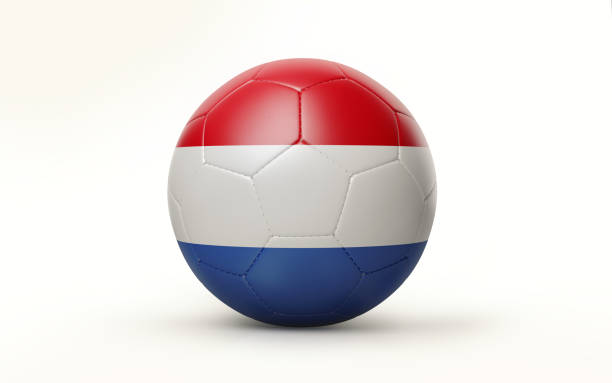 3d soccer ball with netherland flag