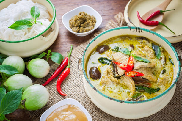 istock Thai food green curry chicken 835765410