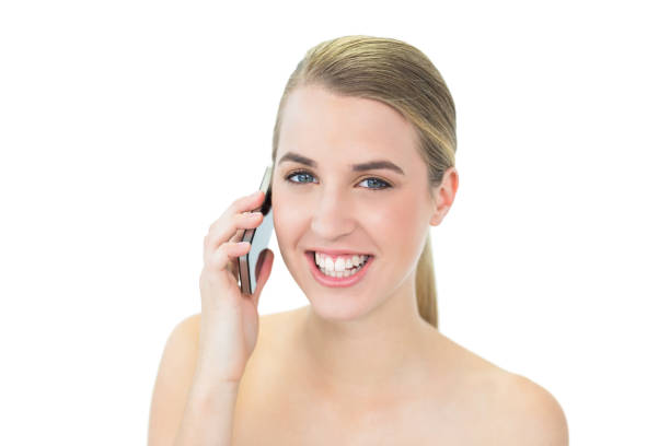 istock Happy attractive blonde on the phone 835769128