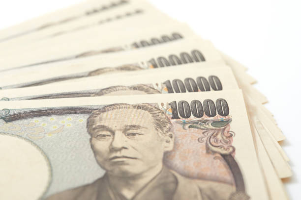 istock Japanese money on white background 835778964