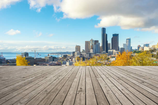 istock empty floor and cityscape of modern city 835783464