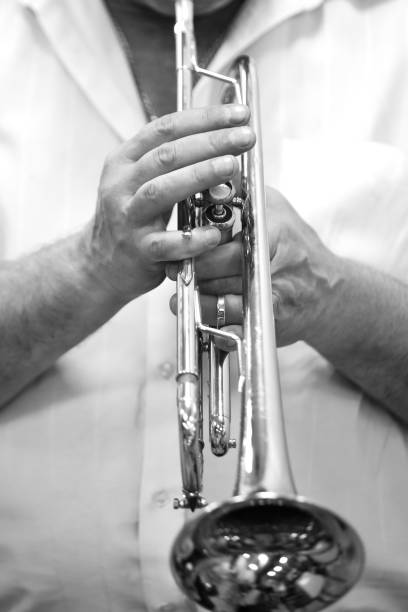 istock Hands of a musician playing on a trumpet 835784512