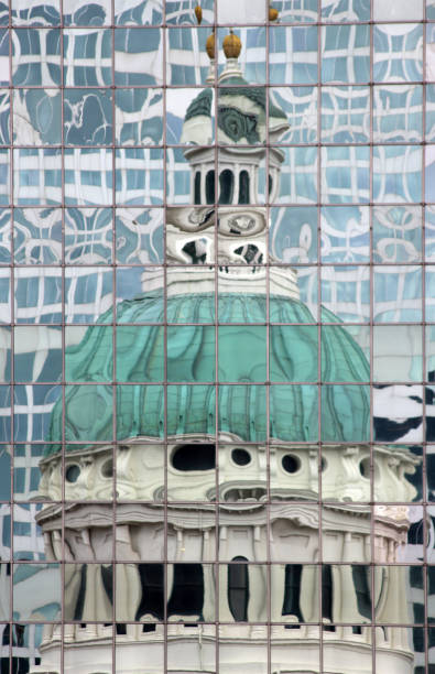 istock a dome mirrored into the windows of a skyscraper 835791954